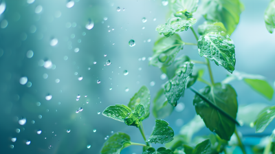 梅雨季玻璃上的雨滴图片