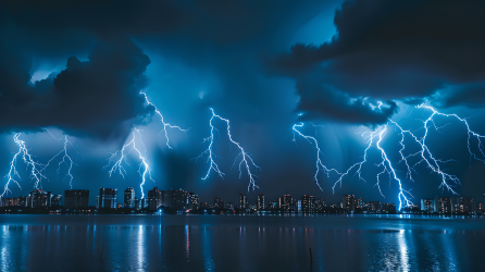 雷阵雨极端天气图片