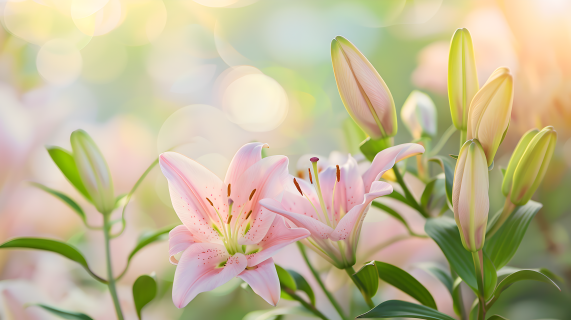 百合花梦幻图片