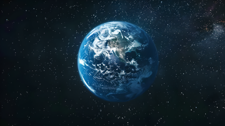 地球星星环绕图片