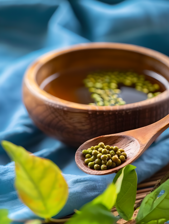绿豆汤木碗版权图片下载
