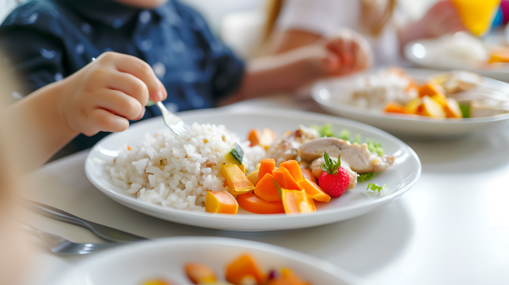 幼儿园食谱展示版权图片下载