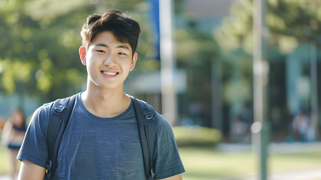 大学生阳光微笑版权图片下载