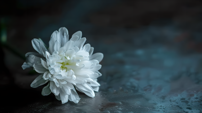一朵白菊花图片