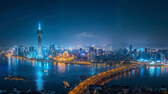 澳门俯拍车流图片