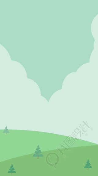 清新绿色草地山坡背景