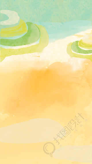 芒种节气清新手绘背景