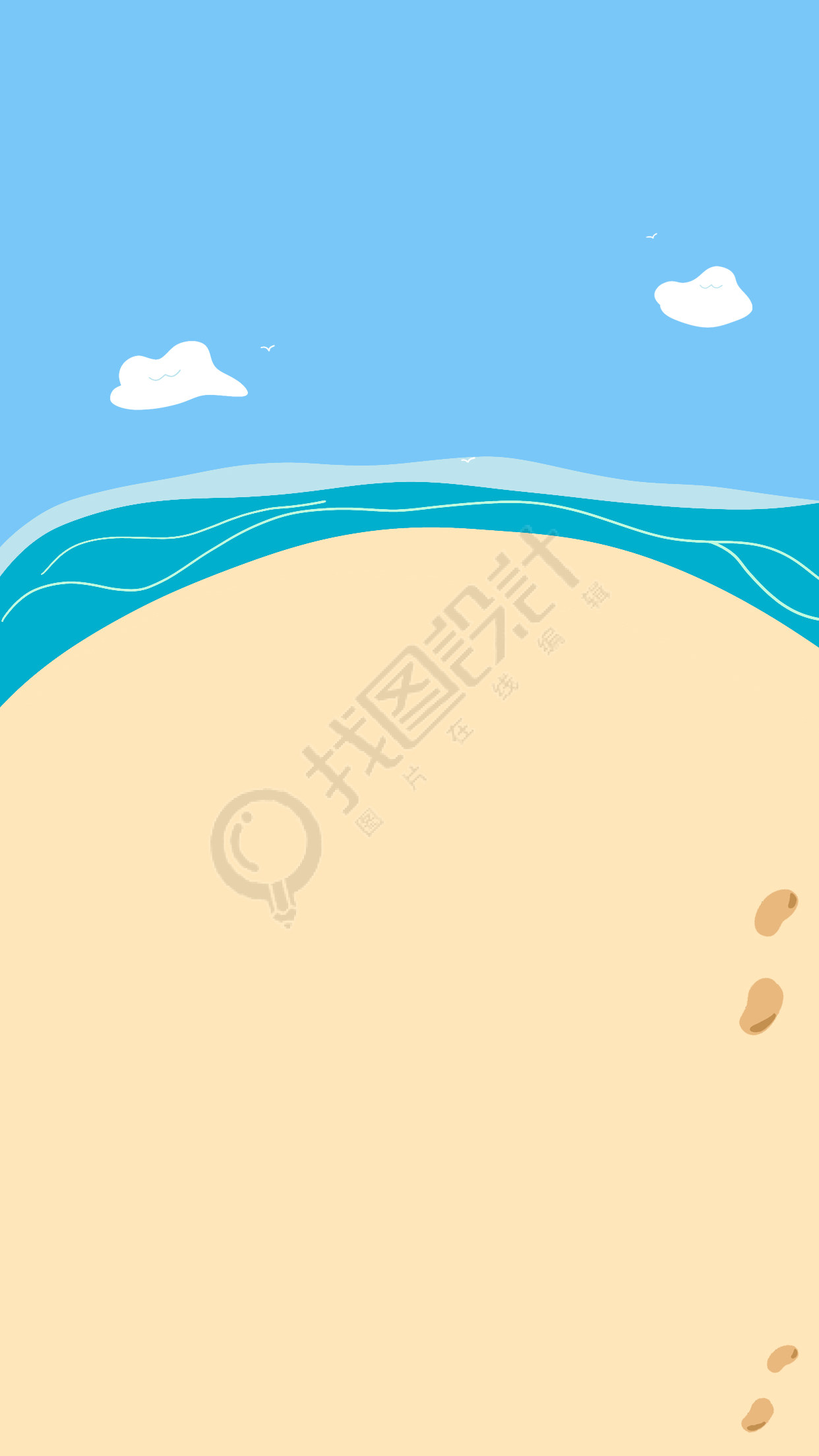 夏日沙滩背景