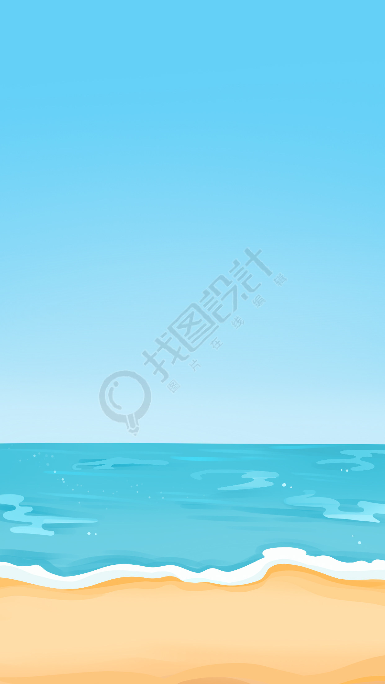 蓝天海滩风景背景