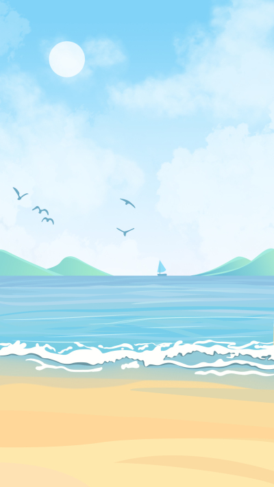 沙滩大海风景背景