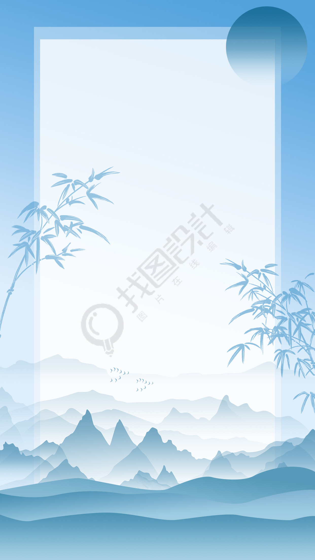 山水国风水墨背景