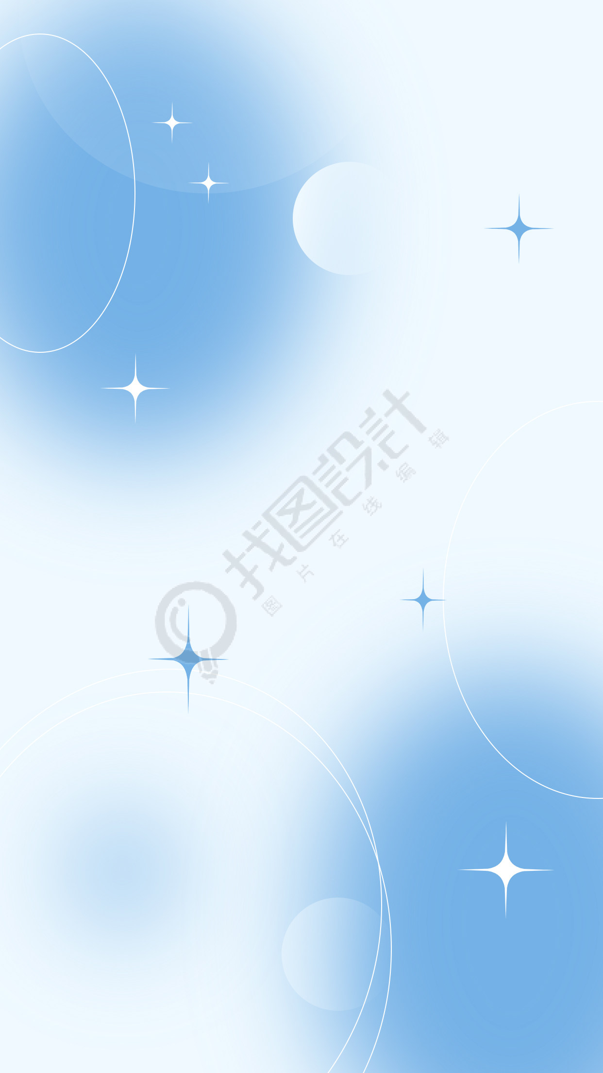 蓝白色星星渐变背景