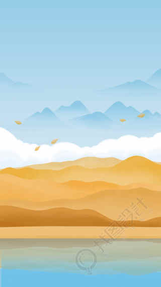 秋天蓝天白云背景