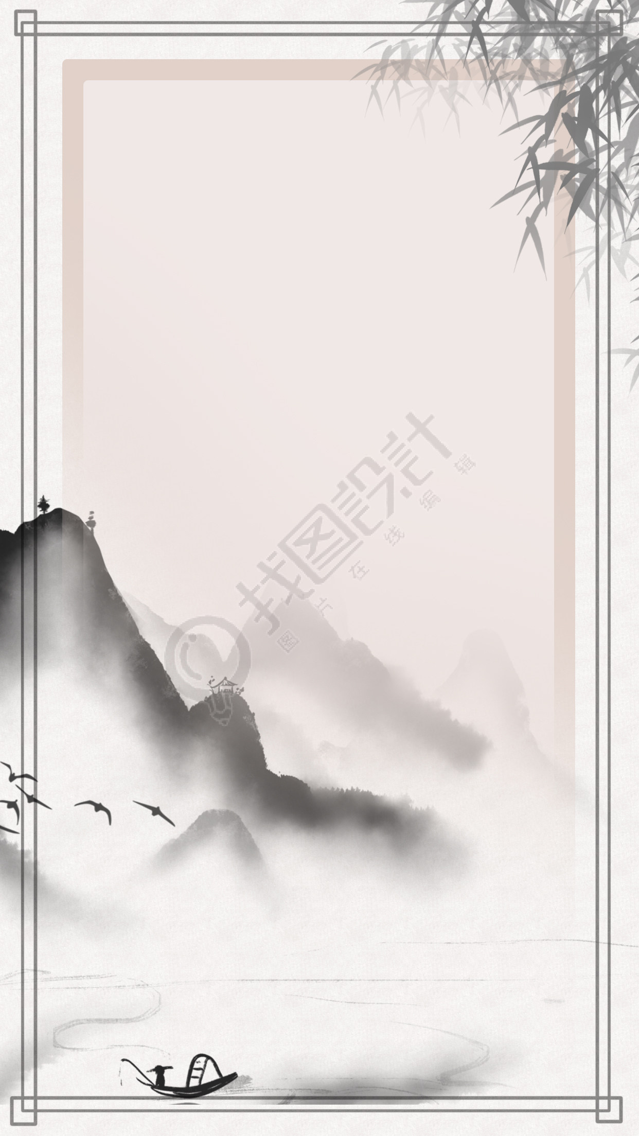 水墨山水国风风景图片