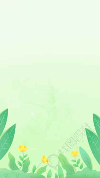 春天生机勃勃的花草背景 