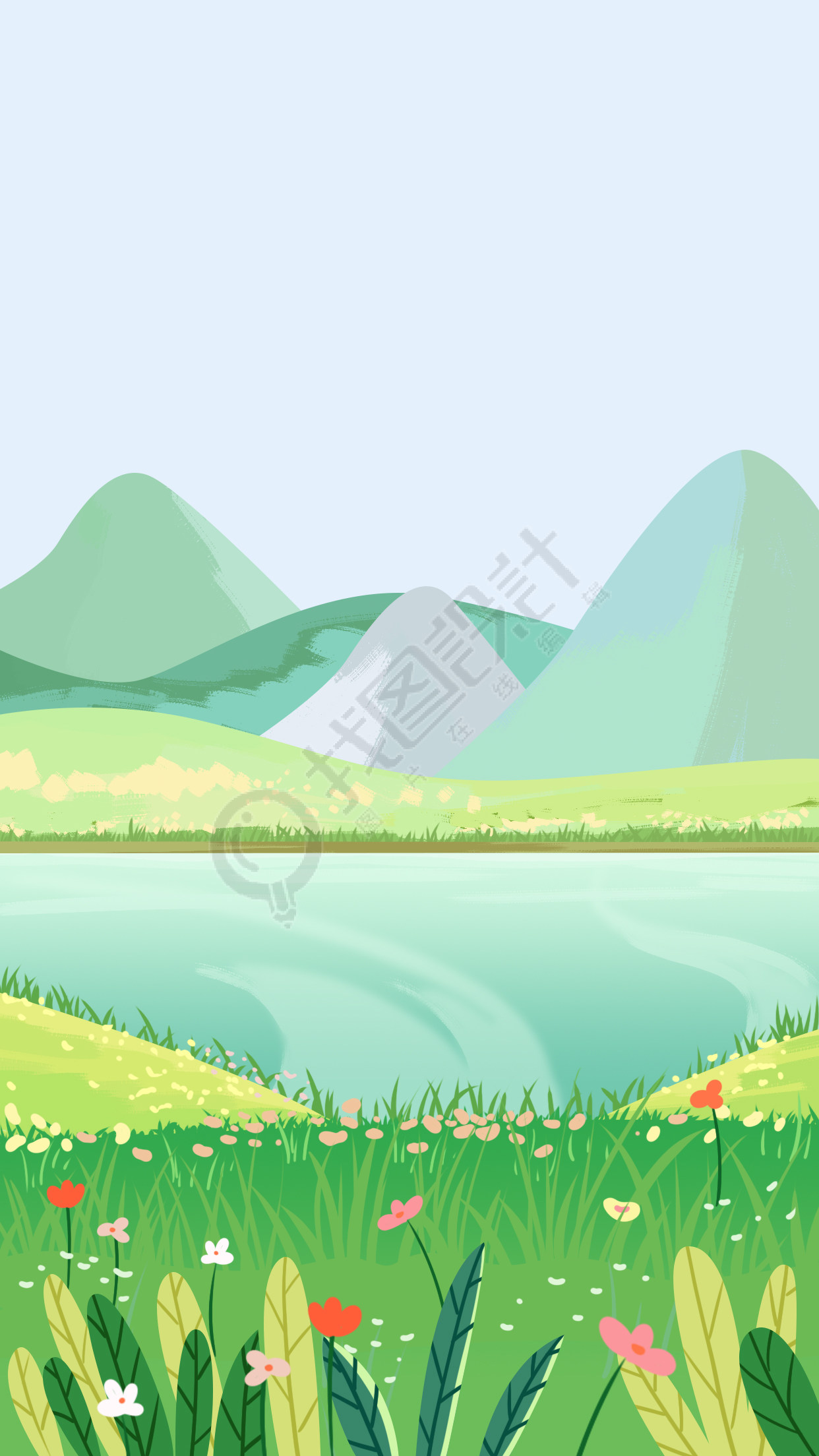 唯美春天景色万物生长背景