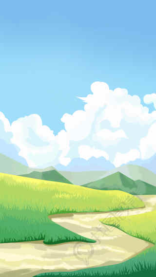 夏天池塘边生机勃勃的青草地背景