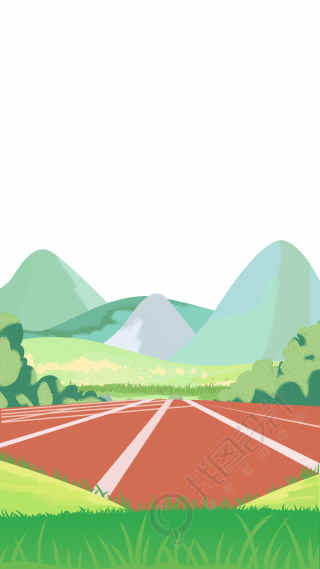夏日校园橡胶跑道背景