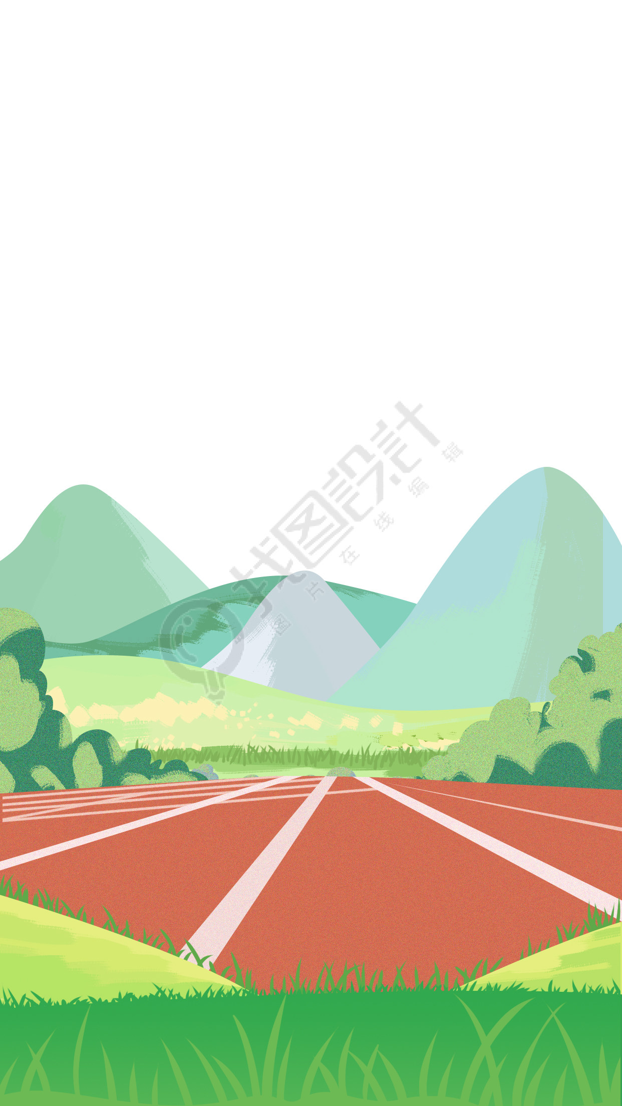 夏日校园橡胶跑道背景