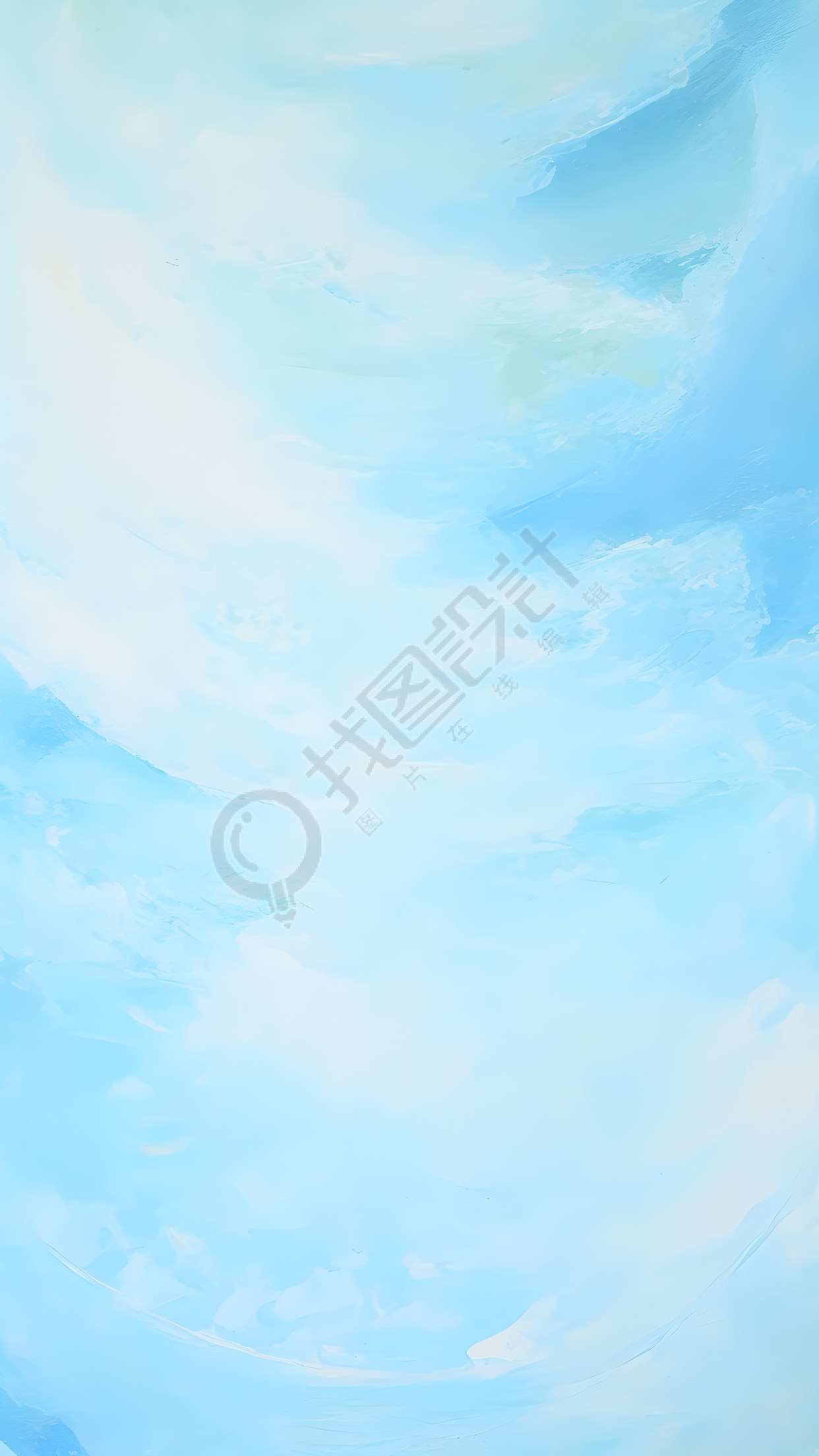 蓝白渐变油画风格背景