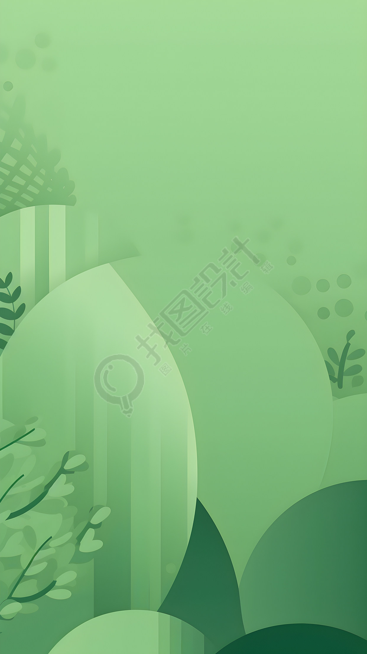 大面积植物小清新绿色背景