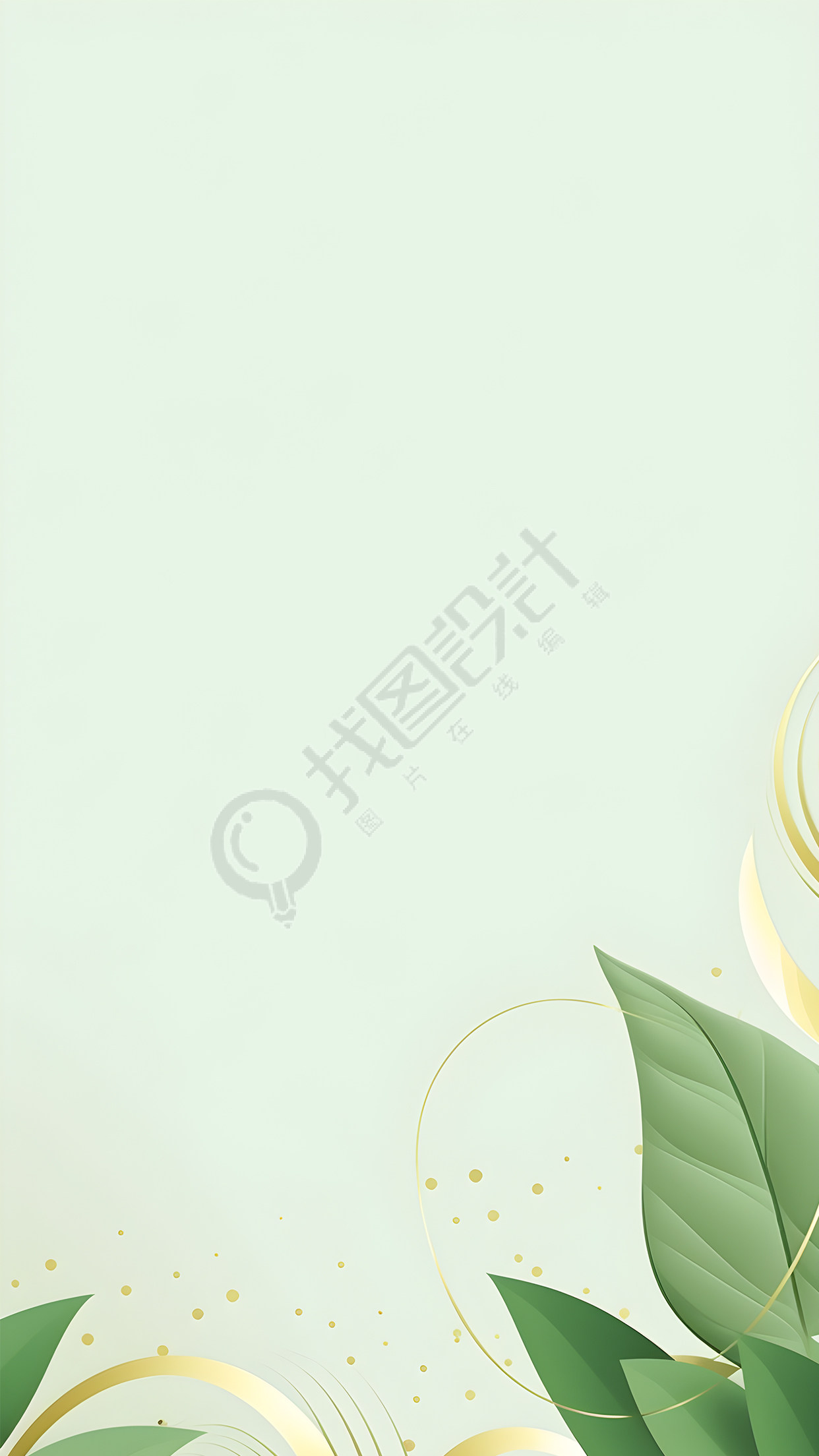 小清新植物绿叶背景