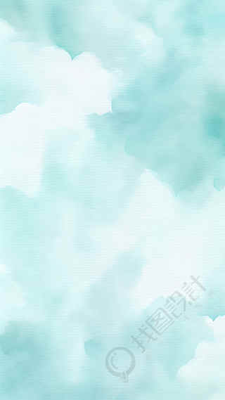 浅蓝色水彩晕染渐变背景