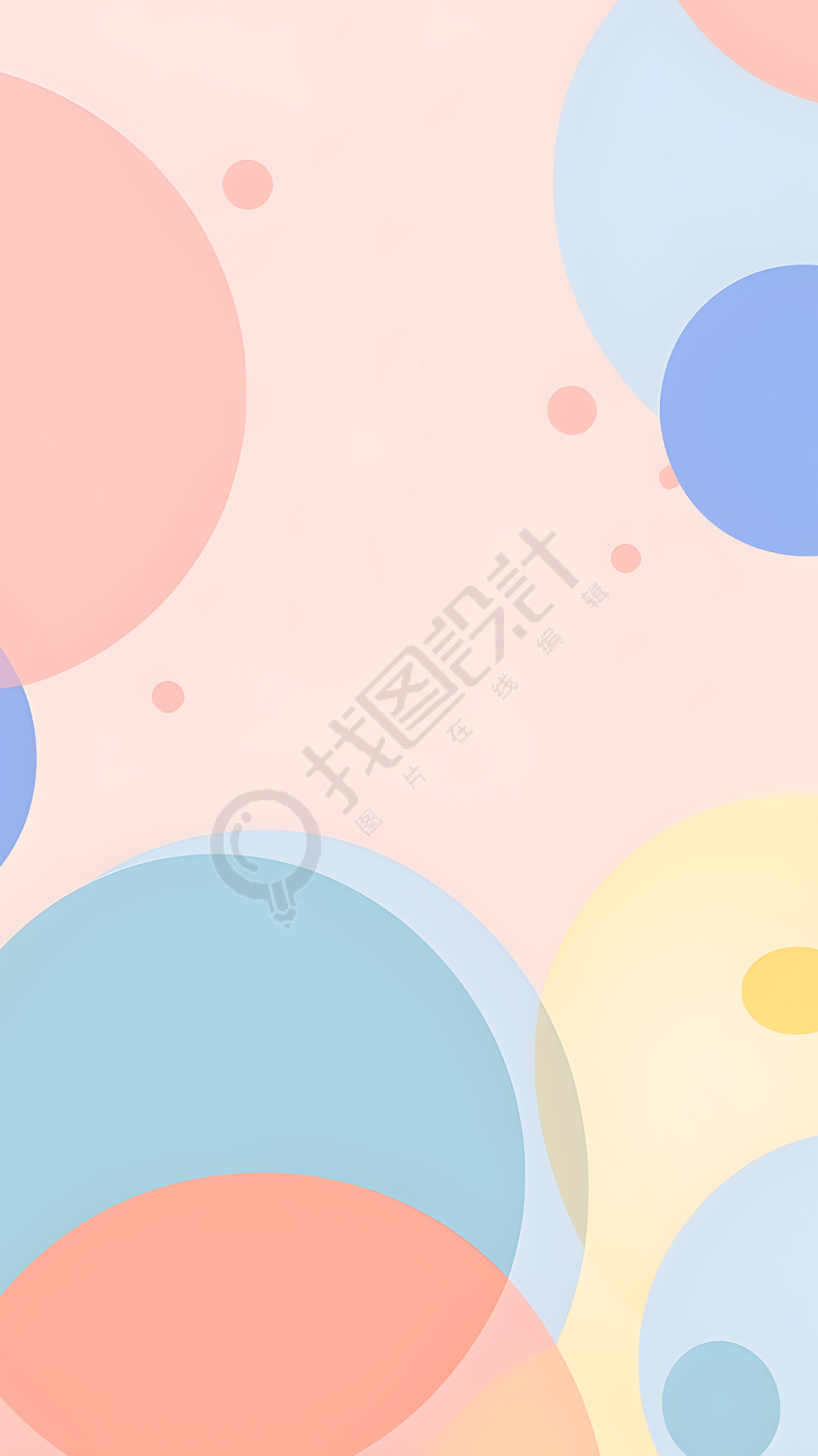 莫兰迪色圆圈圈创意背景