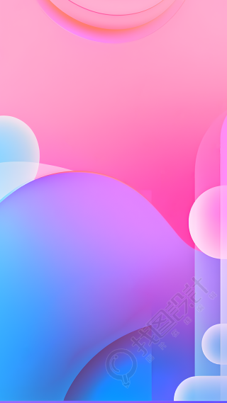 弥散风粉紫蓝渐变背景