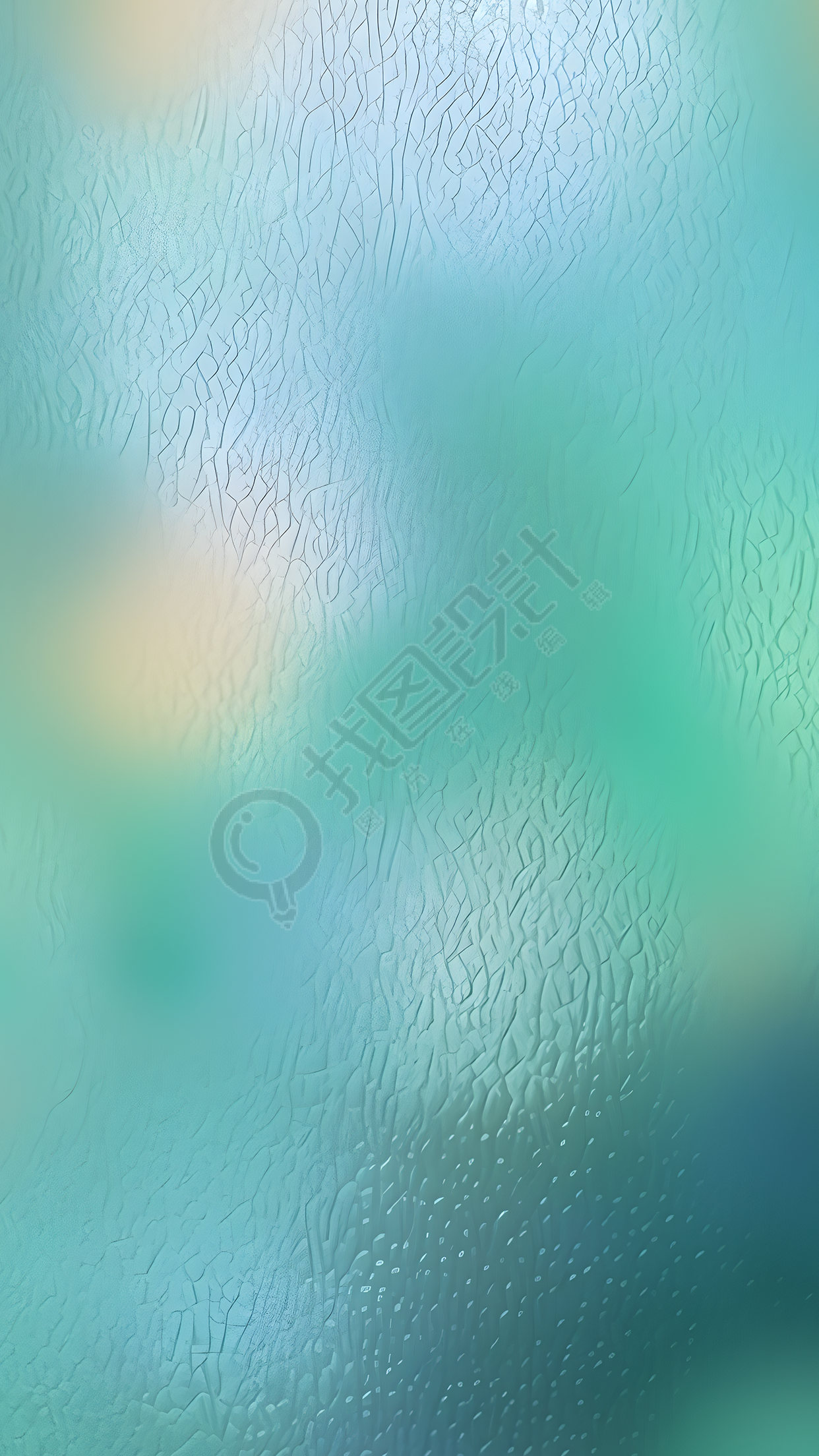 朦胧绿色光影玻璃质感背景