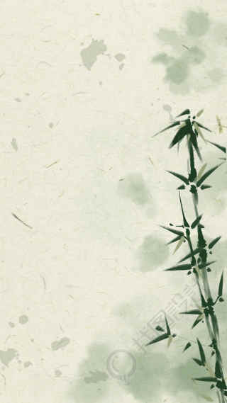 墨绿色水墨竹子背景