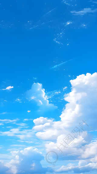 动漫里的蓝天白云背景