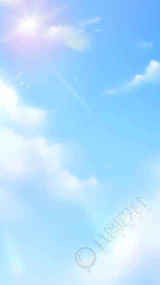 蓝天白云晴朗天气背景