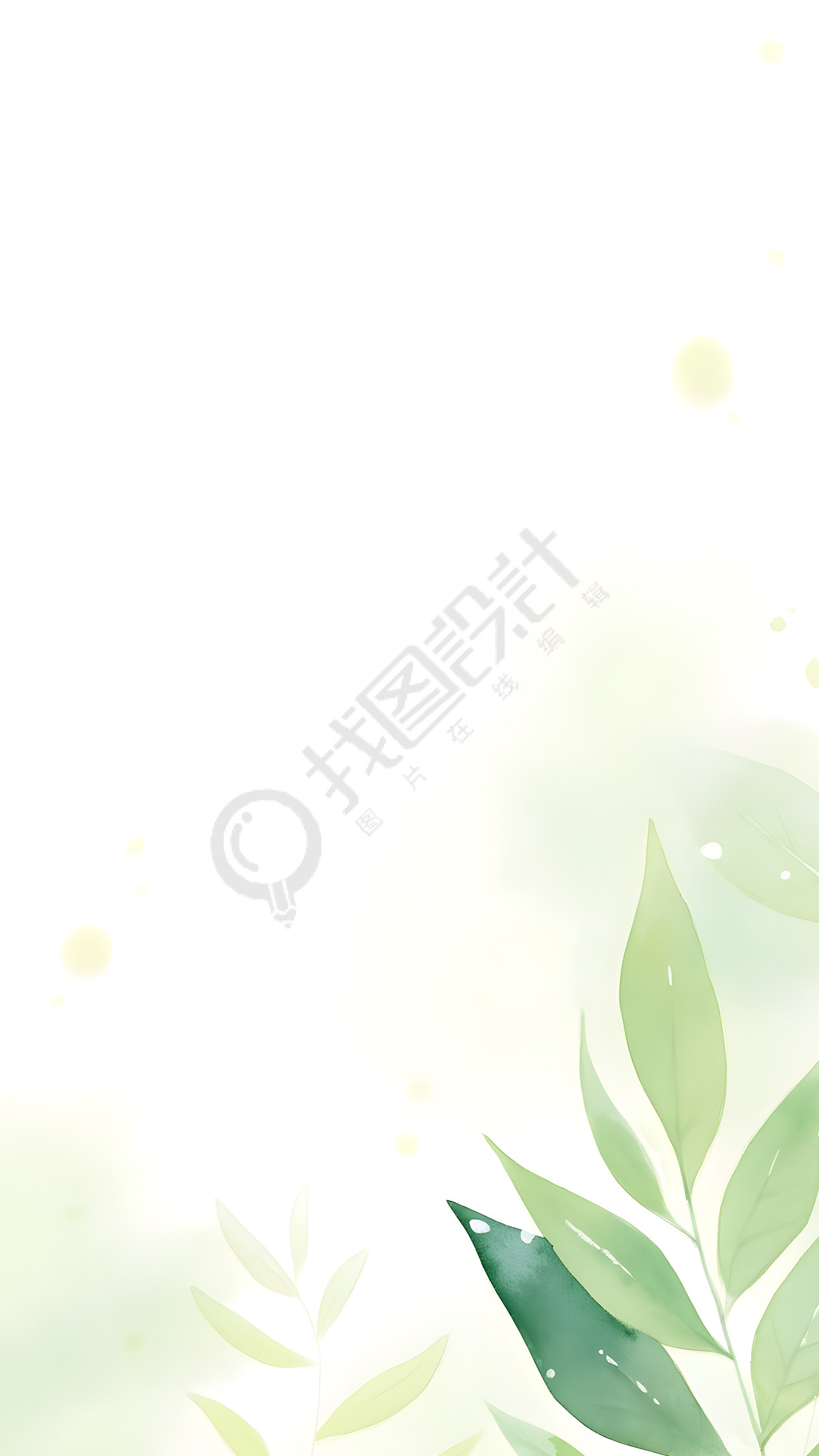 小清新简约叶片美丽背景