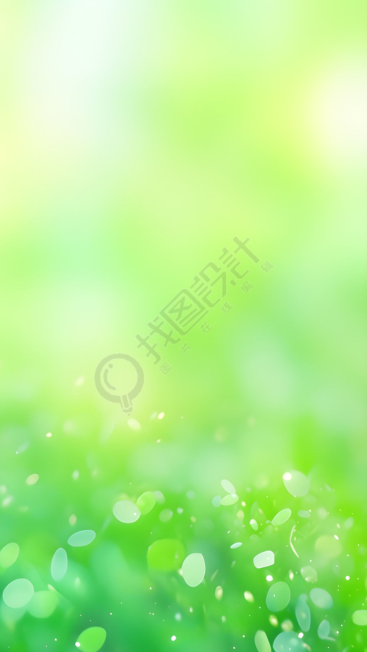 小清新绿色光影背景