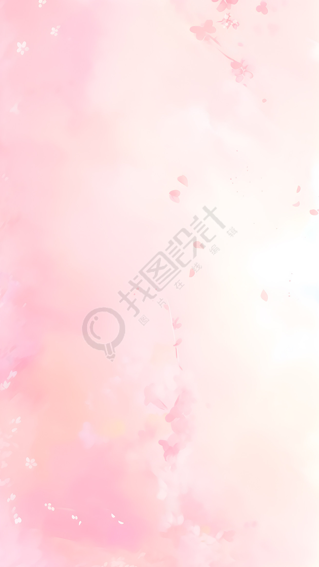 美丽油画飘落的花瓣背景