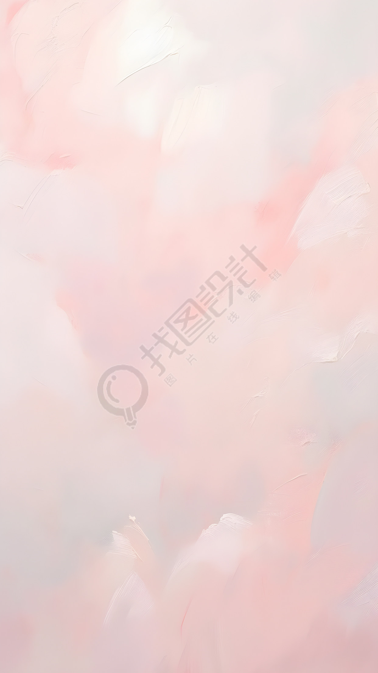 创意粉色笔触油画背景