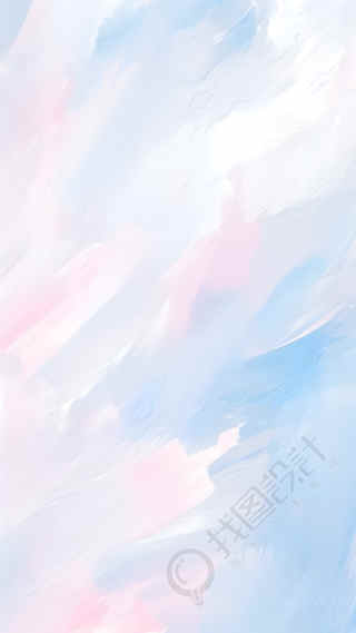 唯美的粉蓝色油画风背景