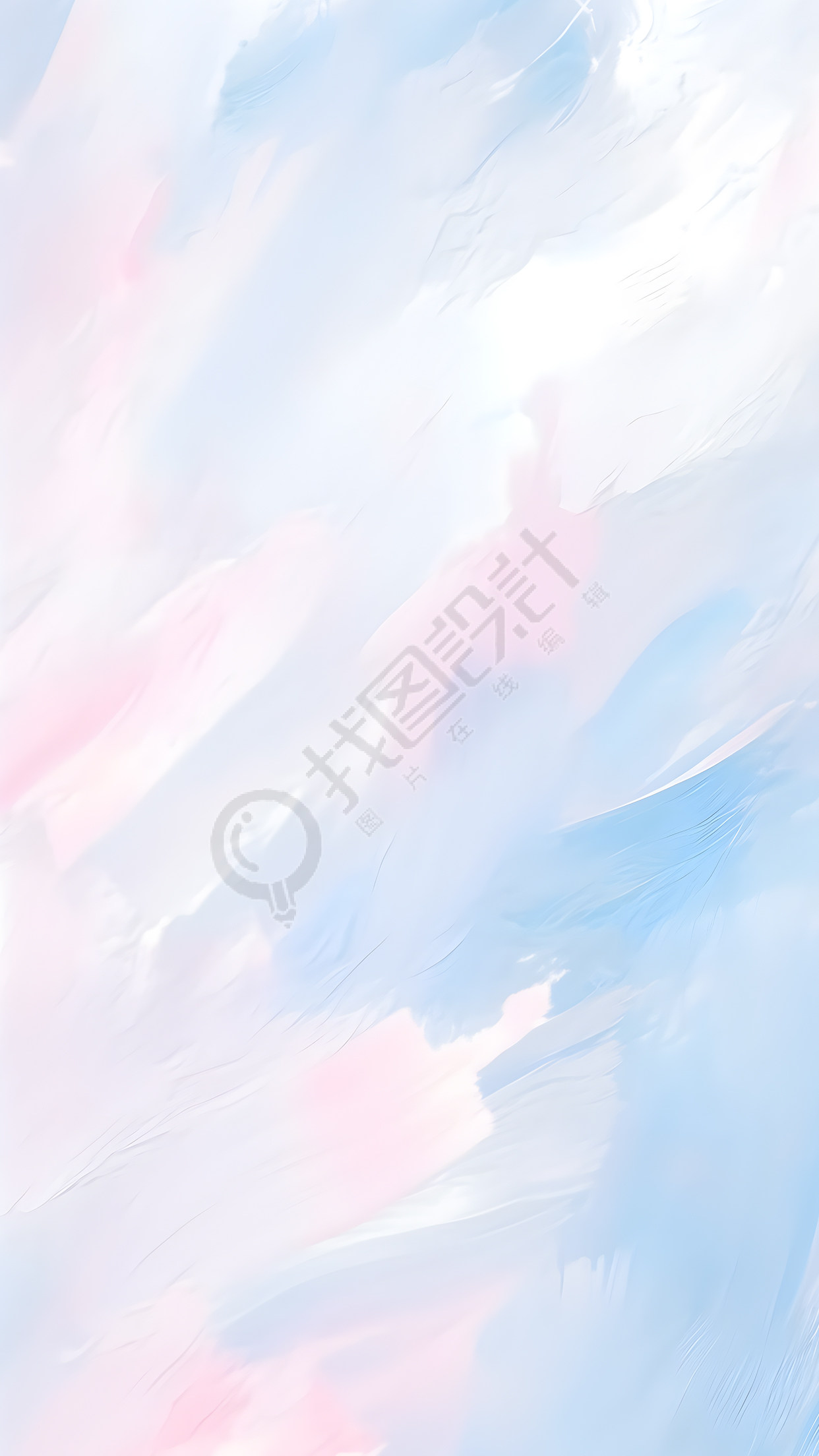 唯美的粉蓝色油画风背景