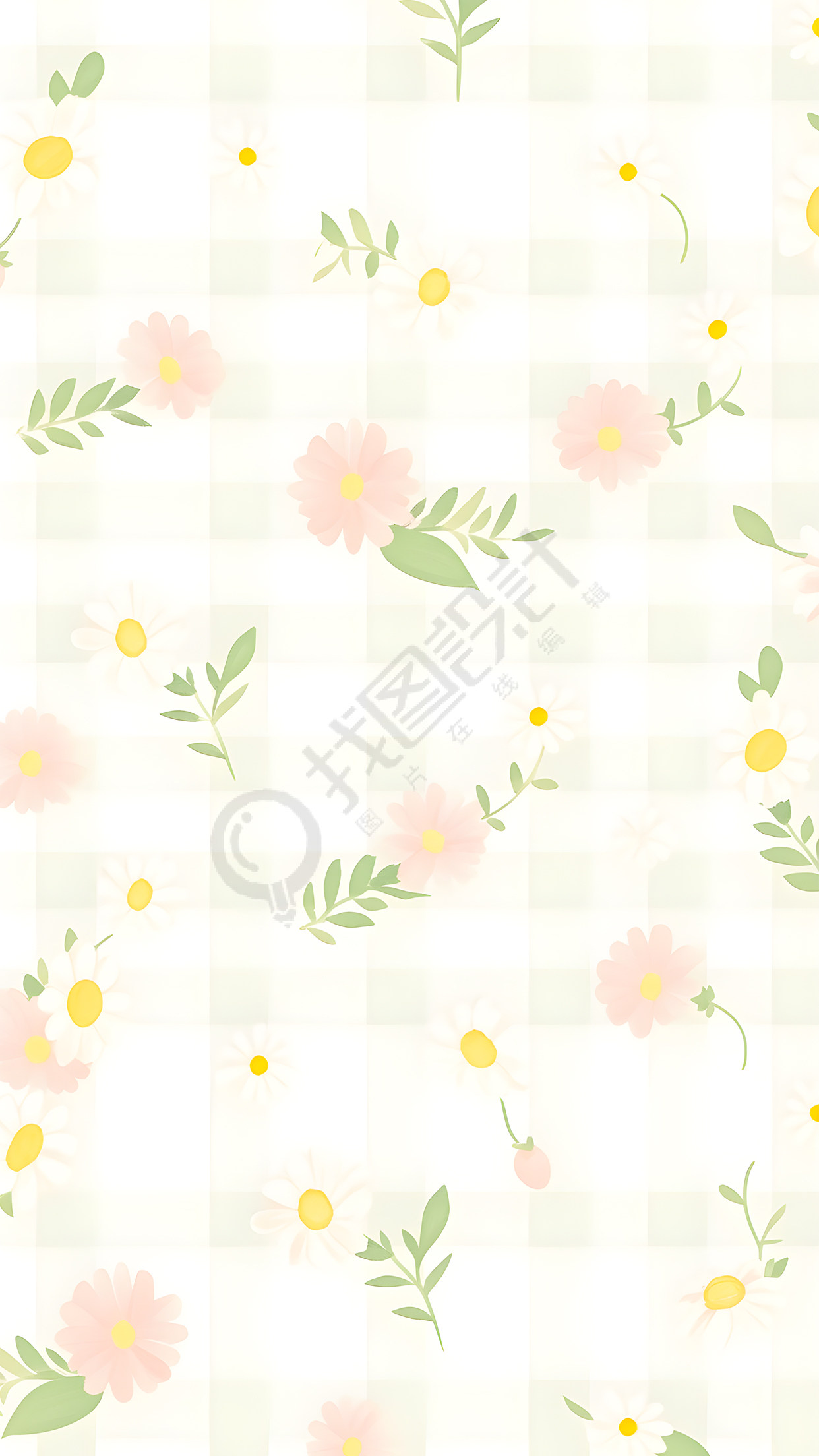 粉色黄色小碎花背景