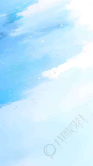 油画触感蓝色唯美背景