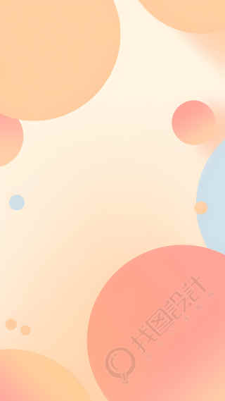橘色黄色圆形创意背景