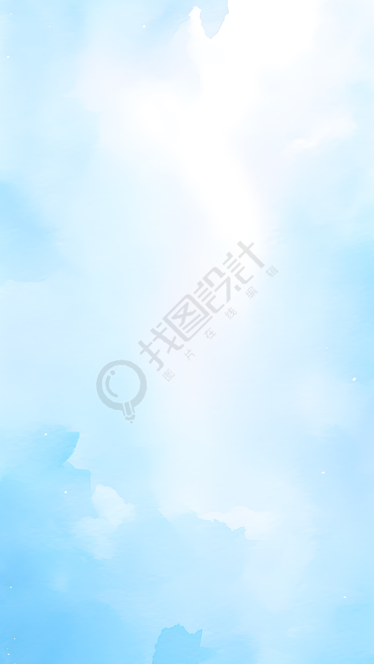 极简风蓝白色背景