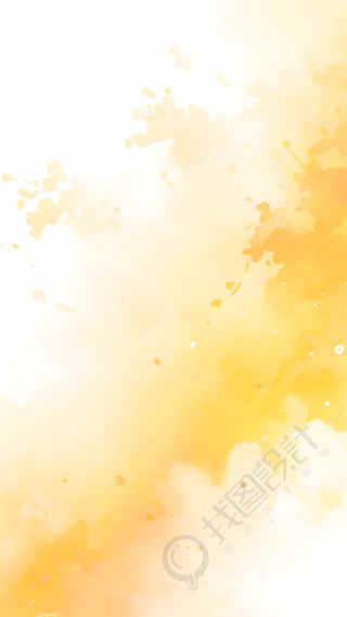 橙黄色泼墨创意背景