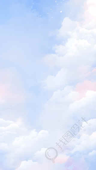 漫画风蓝色天空背景