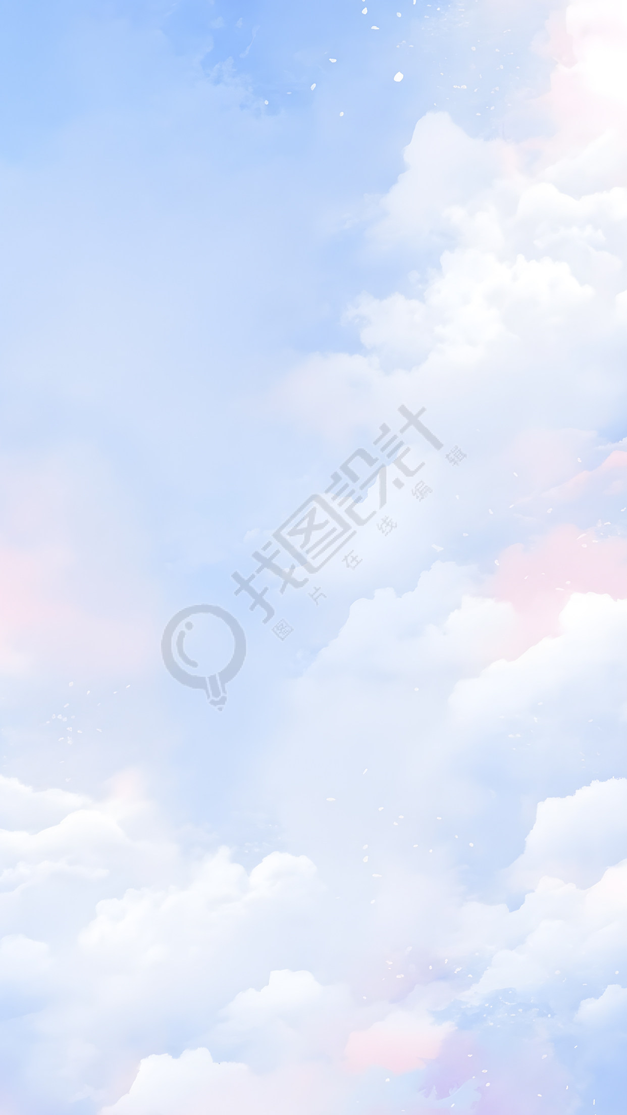 漫画风蓝色天空背景