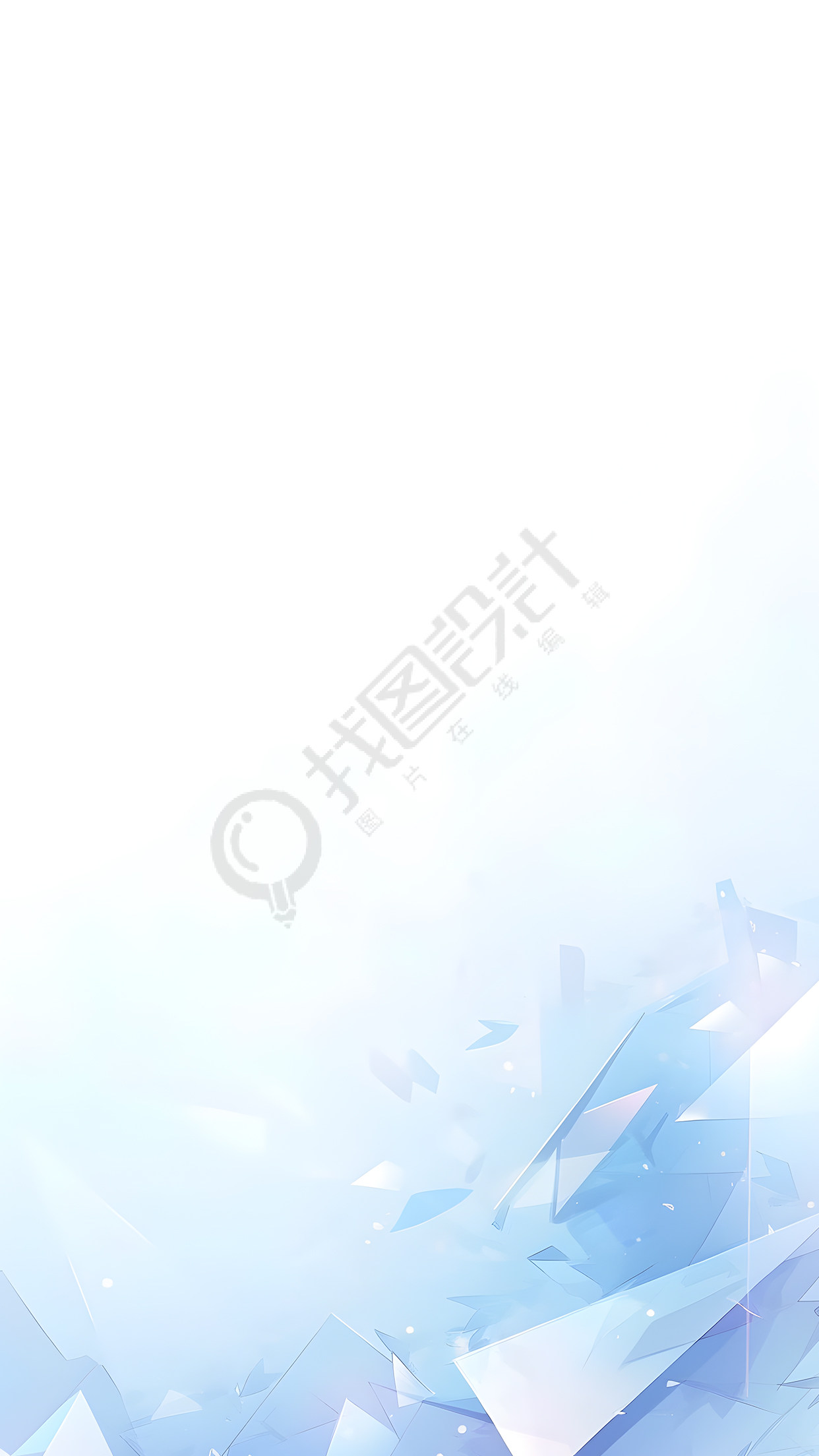蓝色碎片渐变创意背景