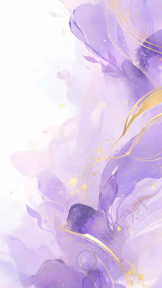紫色融合金色创意背景