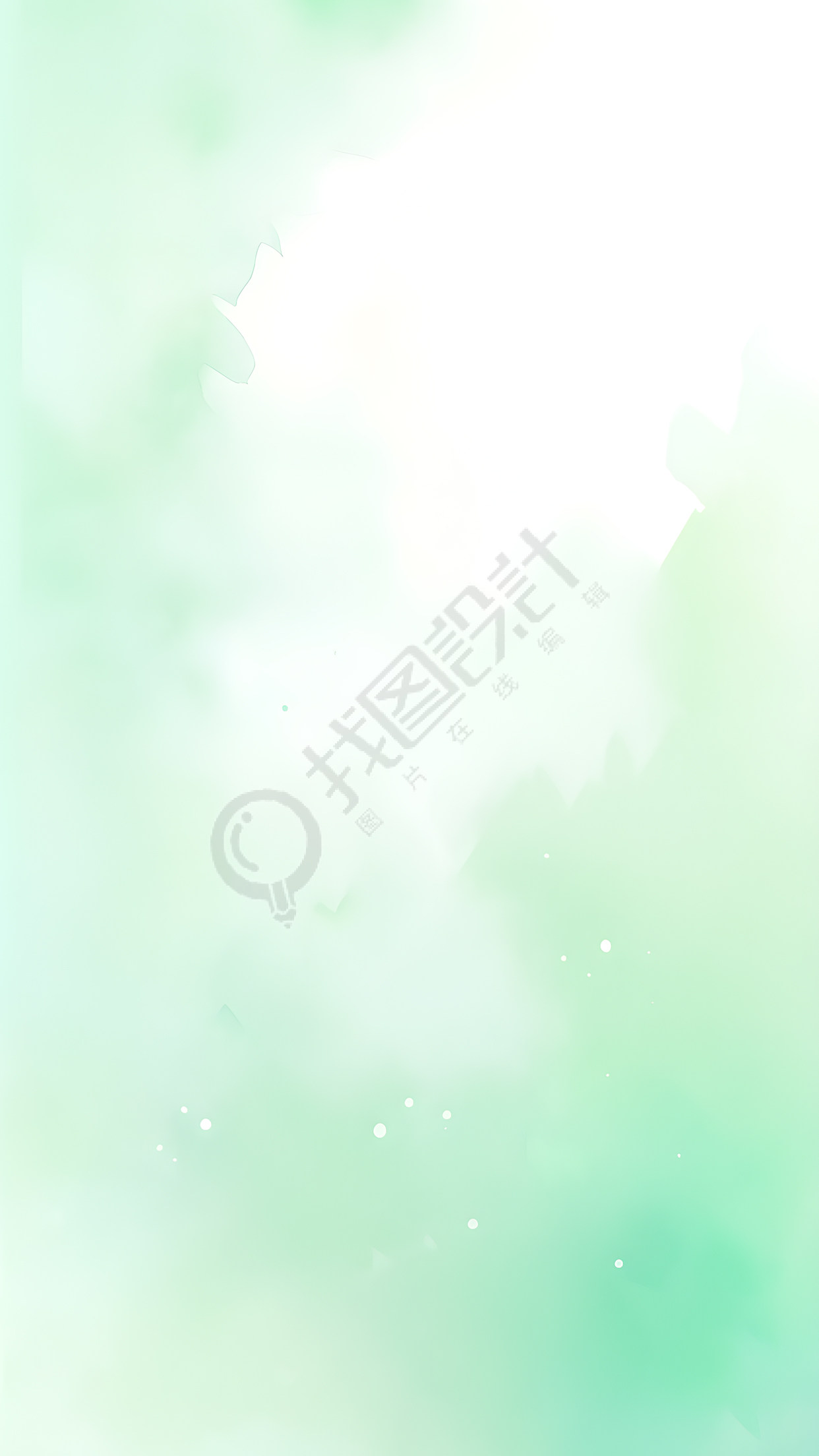 水彩颜料浅绿晕染背景