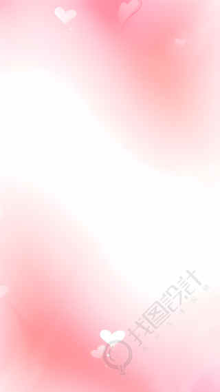 红色光晕白色爱心背景